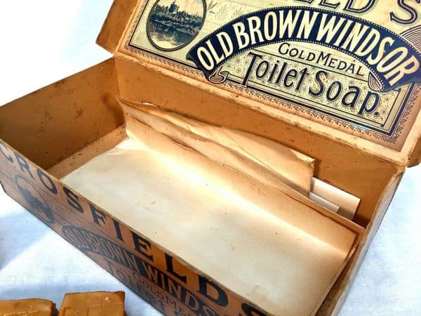 Antique Advertising - Crossfields Old Brown Windsor Soap Shop Display Box Sign